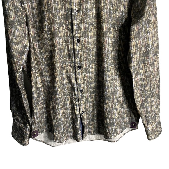 Franco Negretti Men's Floral Patterned Button Down Shirt - Picture 3 of 9